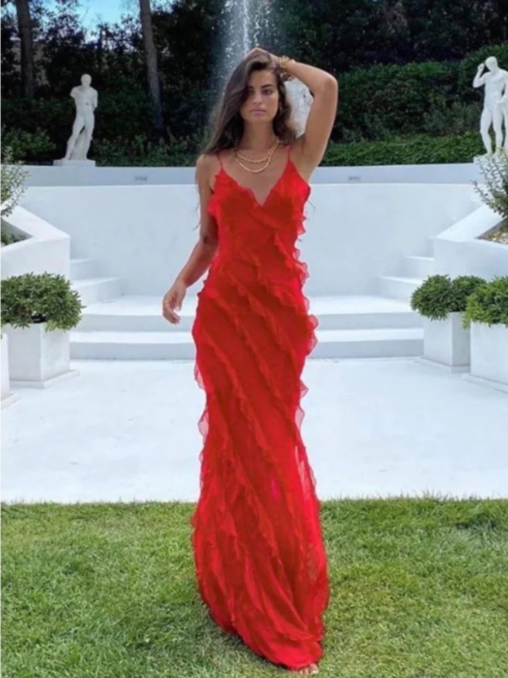 Rat & Boa Cecilia Red Dress Maxi Long Formal Medium Stunning Beautiful